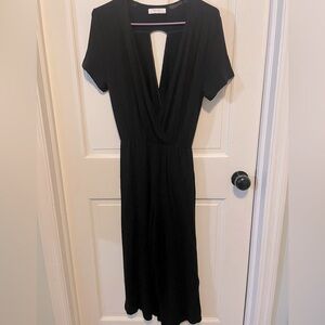 Oak + Fort black‎ jumpsuit black gauze material size XS